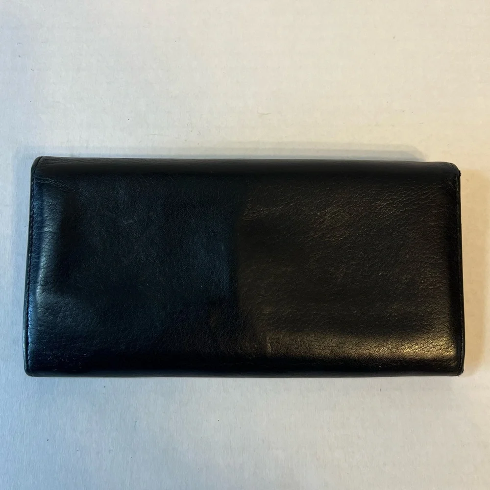 Salvatore Ferragamo, Continental‎ black leather wallet